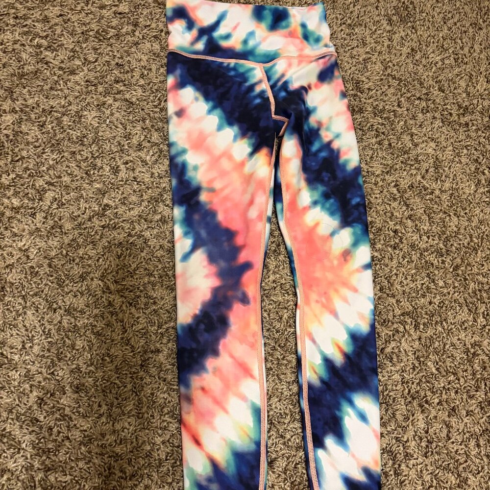 Athleta Elation Tie Dye 7/8 Tight XXS Xtra Xtra Small Ankle Length Colorful